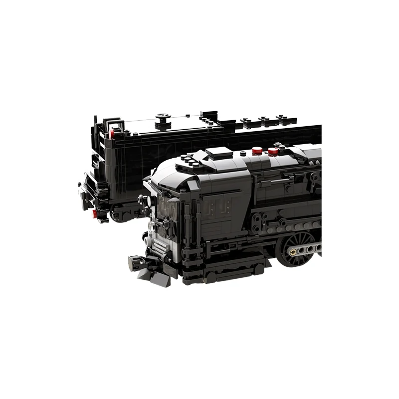MOC 1 48 Motorized AC12 Cab Forward Steam Locomotive Train Building Blocks Giant Heavy Freight Railway Bricks Toy Adult Gift