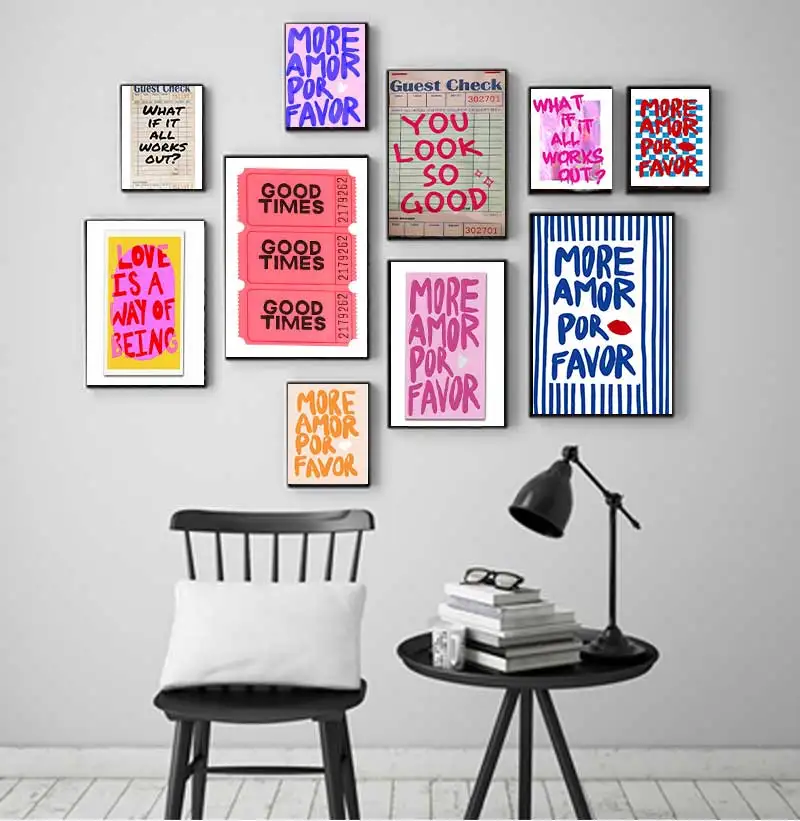 Maximalist More Amor Por Be Kind Rulers Love Quote You Looks So Good Wall Art Canvas Painting Poster For Living Room Home Decor