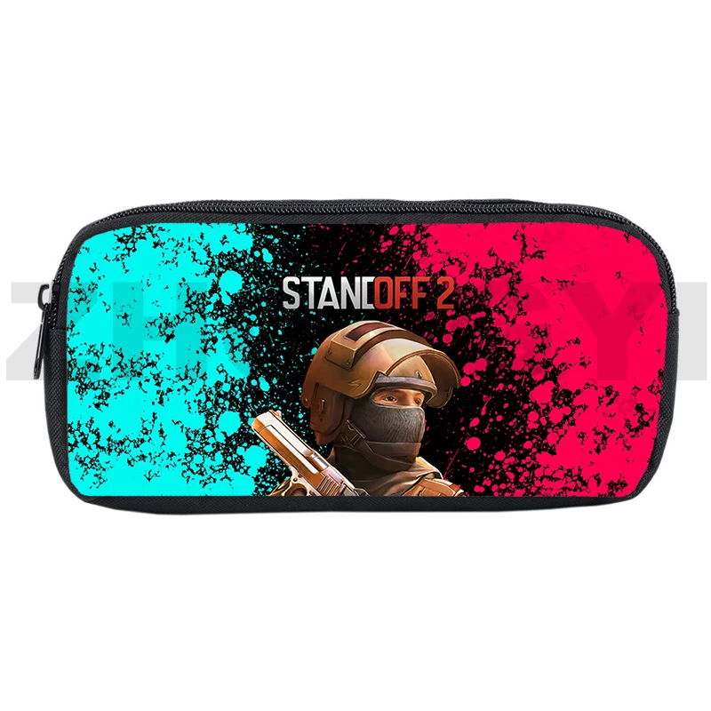 Children Big Standoff 2 Pen Box 3D Print Shooting War Game Pencil Case Women Cosmetic Bag Creative School Supplies Toiletry Bag