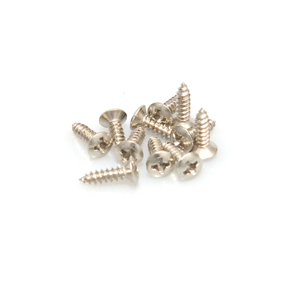 50pcs/lot Electric Guitar Bass Screws For Pickguard Back Plate Mount 3*12mm DIY Luthier Tool Pickguard Screws