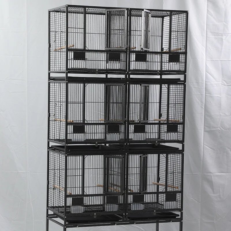 Luxury 3-Layer Extra Large Bird Cage Indoor Parrot Breeding Villa for Cockatiel Conure Flying Squirrels with Removable Tray