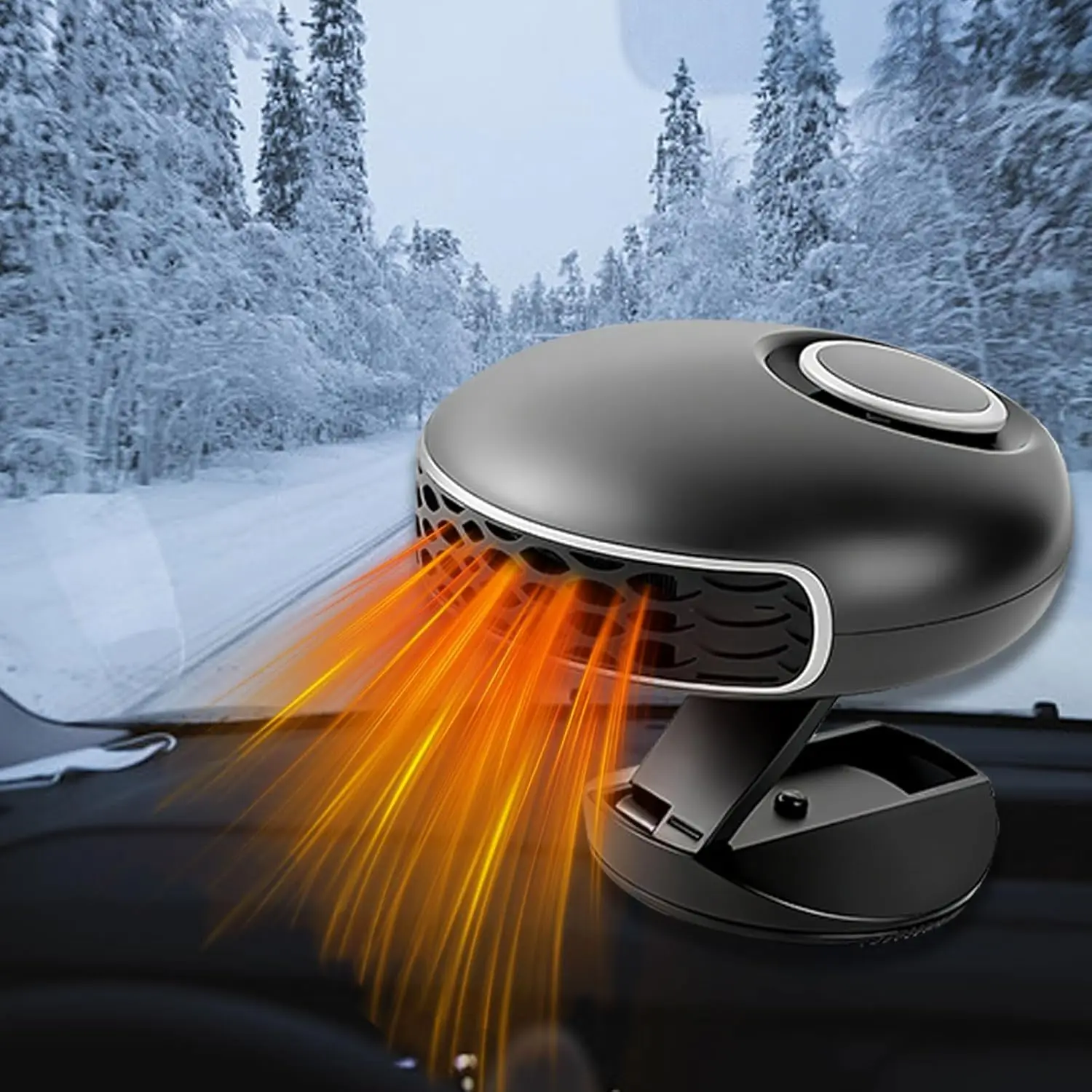 

12V 150W Portable Car Heater & Defroster - 2-in-1 Fan with 360° Rotation, Cigarette Lighter Plug