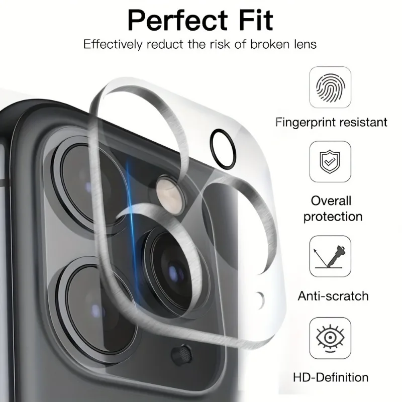 6 In 1 Phone Screen Protector + Lens Protector Tempered Glass For IPhone 11 12 13 14 15 Pro Max 14Plus 15Plus Protector