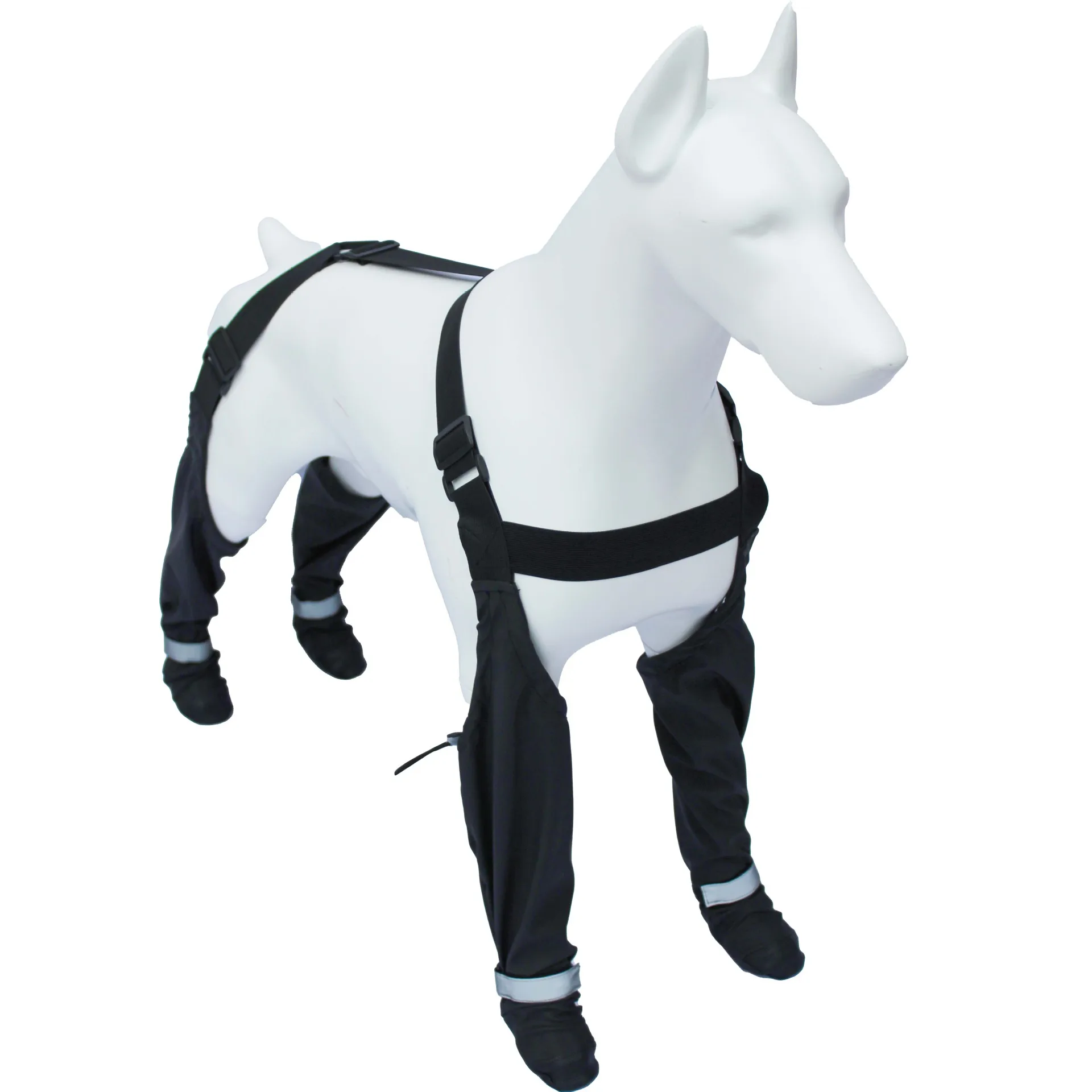 

Reflective Dog Shoes Non Slip Waterproof Pet Boots All Season Outdoor Elastic Paw Protectors Anti Dirt Small Medium Dogs