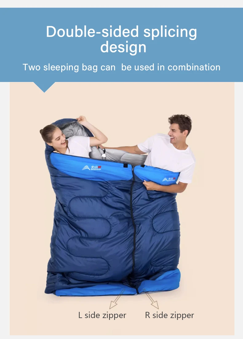 BISINNA Camping-Schlafsack, ultraleicht, wasserdicht, für den Winter, warmer Umschlag, Rucksack-Schlafsäcke für Outdoor-Reisen, Wandern – Detail 3