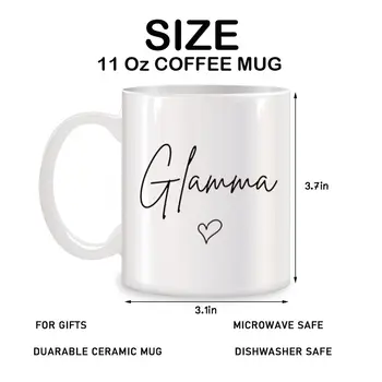 Hrnek Grammar, dárek pro první osobu, dárek pro babičku, dárek pro narozeniny, keramický hrnek na kávu, bílý, 295 g, nový 8 nejlepší prodej velkoobchodní sublimační hrnky - №7