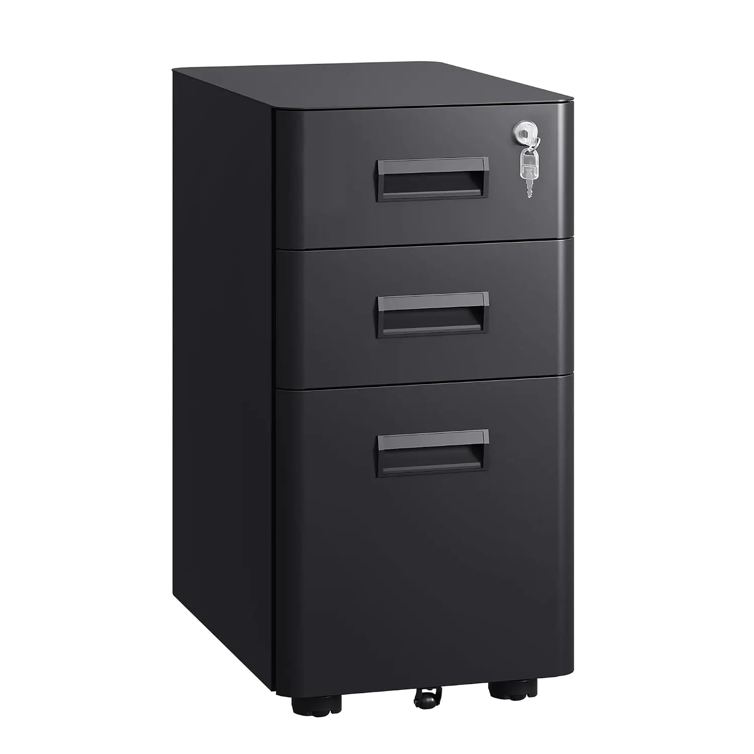 3 Drawer Mobile File Cabinet Fully Assembled Except Casters, Customized