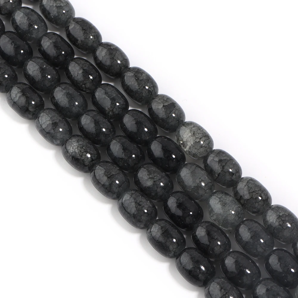 Ongeveer 28 stks 10x14mm Kleurrijke Glazen Kralen Vat Vorm Losse Spacer Kralen Voor Sieraden Maken DIY Armband ketting Accessoires