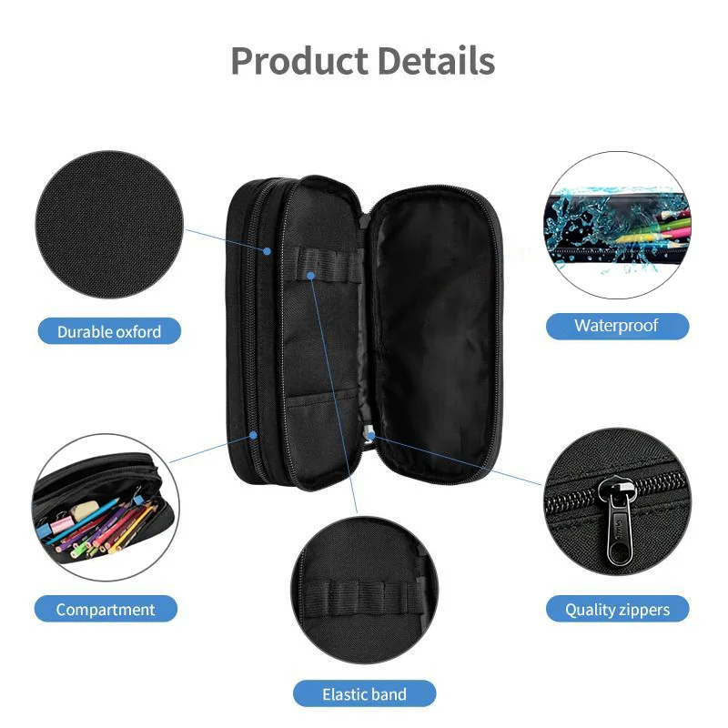 Anime Tokyo Ghoul Pencil Case Kaneki Ken Pen Holder Bag Girl Boy Big Capacity Students School Zipper Pencilcases