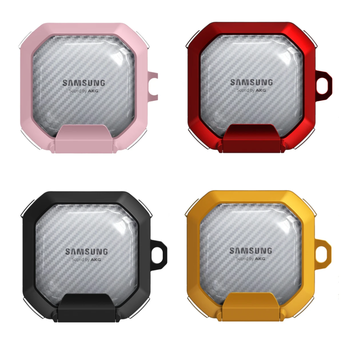 For Samsung Gaxaly Buds Core Buds Live BudsPro Buds2 Pro BudsFE Case Can Be Used As Holder With Hook Transparent Earphone Cover