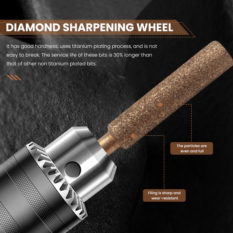 مجموعة براية سلسلة منشار كهربائي ، عجلات شحذ ماسية مطلية بالتيتانيوم ، صلابة عالية ، 3 بوصة ، 16 بوصة ، 10