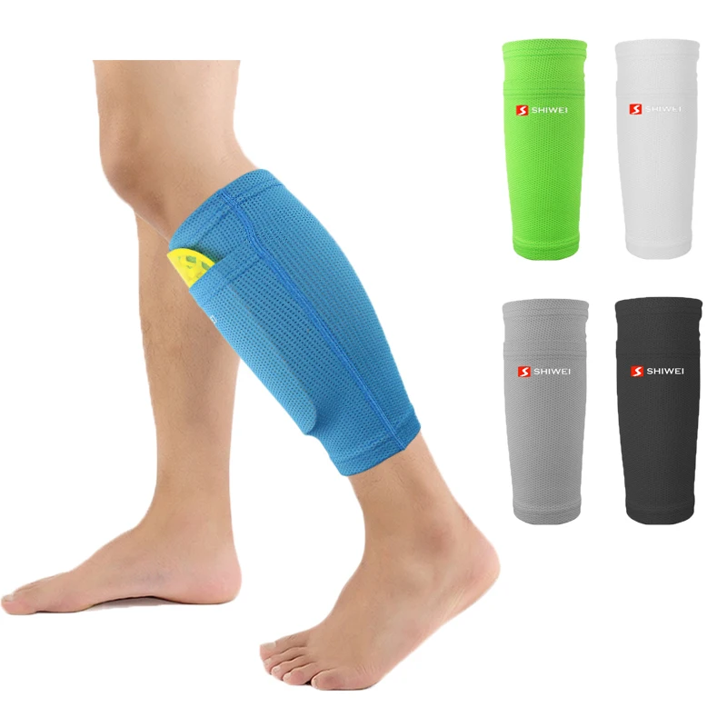 Shin Guards Soccer Football Canilleras Support Sock Nylon Leg Sleeves Shin Protector with Pocket Soccer Gear щитки футбольные