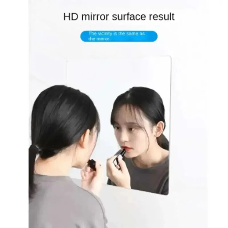 ملصق حائط بمرآة أكريليك ذاتي اللصق - قطعة واحدة، خاص لتزيين الحمام، أيضًا ملابس كاملة الجسم لغرفة نوم الطلاب #4