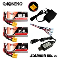 Gaoneng Gnb 350Mah 2S 7.4V 60C/120C HV Lipo Battery XT30 Plug For Beta75X Rc Drone Fpv racing Drone + Charger