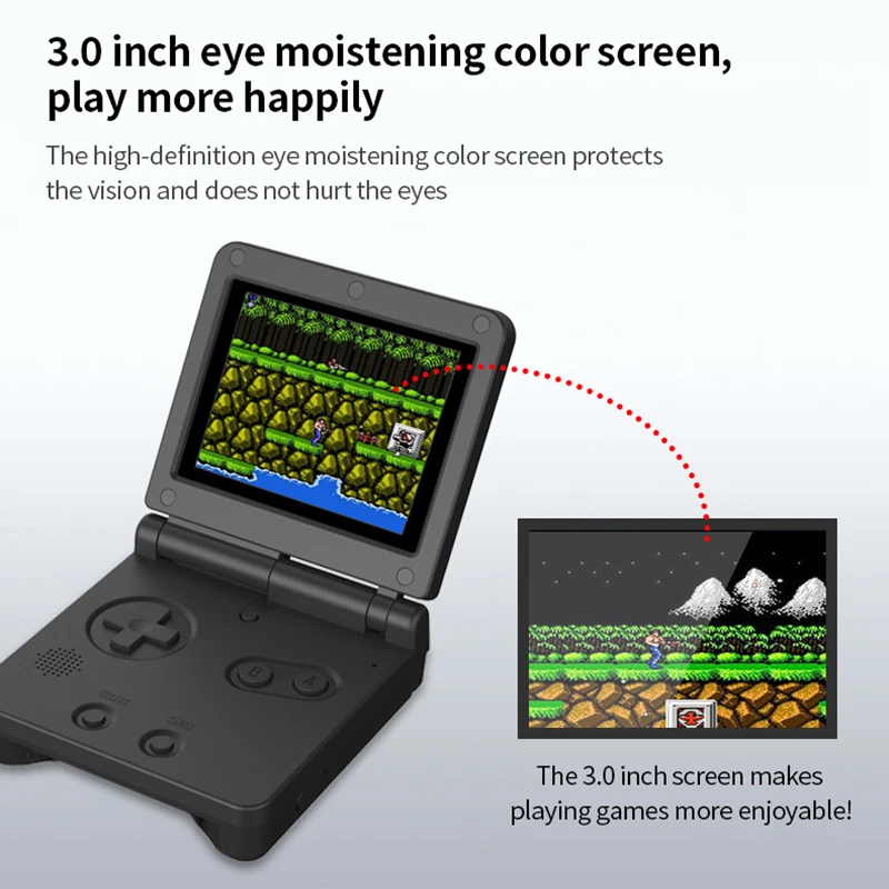 Retro Portable Mini Handheld Video Game Console 3.0 Inch Color LCD Kids Color Game Player Built-in 500 Games Children's