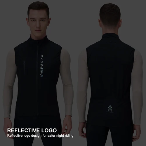 Imagen 2 del producto HISERWA Chaleco de Ciclismo para hombre sin mangas Pro MTB bicicleta de carretera Jersey ligero a prueba de viento impermeable Chaleco de bicicleta Chaleco Ciclismo