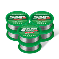 Solder Wire Lead-Free Environmentally Friendly Rosin-Core Solder Wire 0.8mm Small Flat Spool Solder Wire Sn99.3Cu0.7