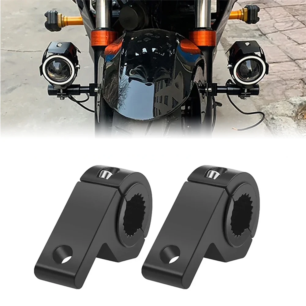 2pc Motorbike LED Light Bar Clamps Plastic Brackets Tube Clamp Mount Kit For Motorcycle Fog Light Mount Motorcycle Accessories