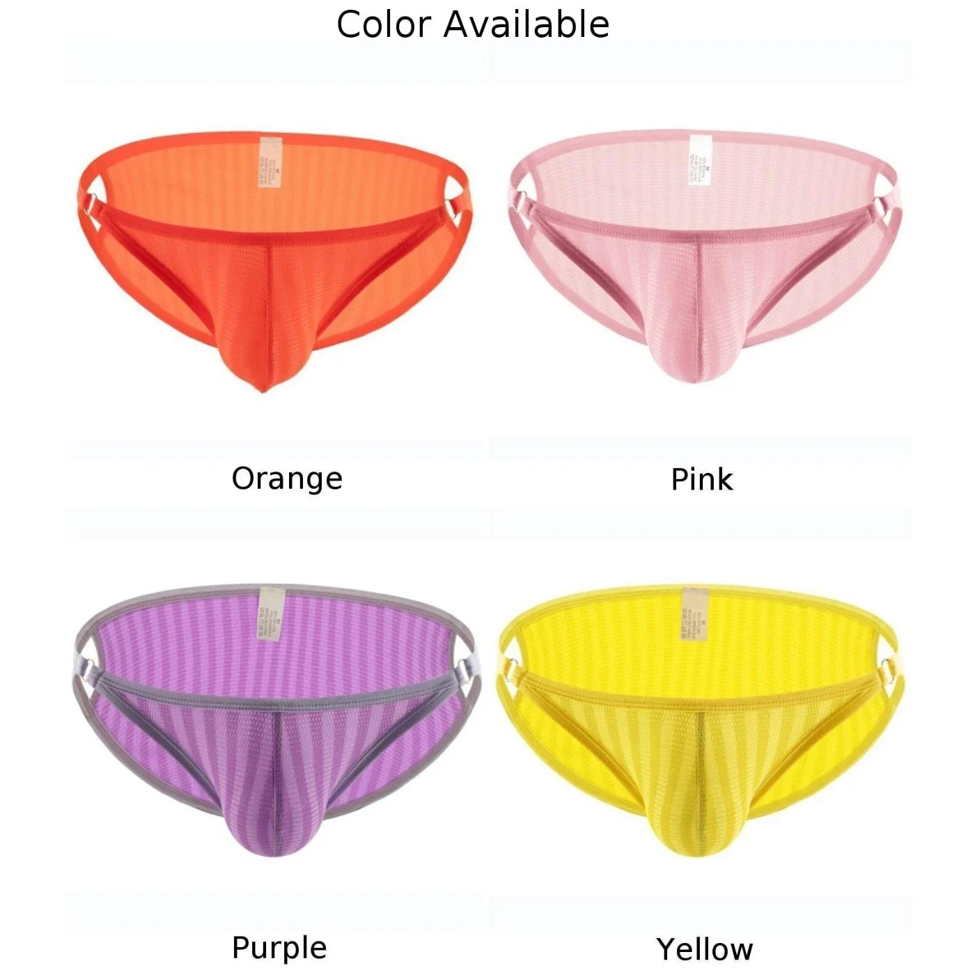 Sexy Mens Underpants Side Hollow G-Strings Thong Panties Underwear Bikini Briefs Soft Quick Drying Ultra-thin Low Waist Lingerie