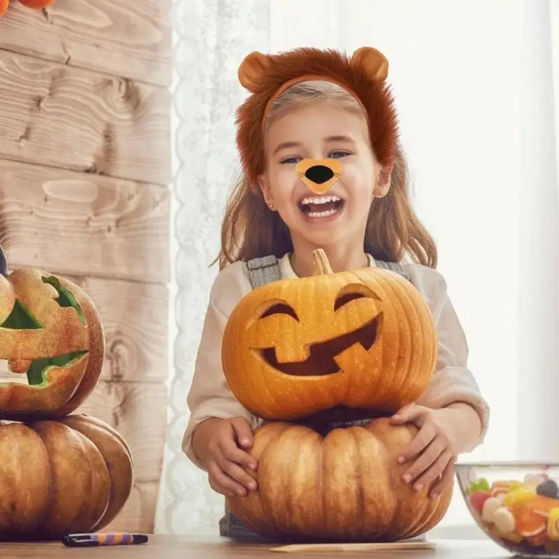 

Костюм животного для косплея для детей, косплей на день рождения, костюм льва на Хэллоуин, повязка на голову льва, хвост,