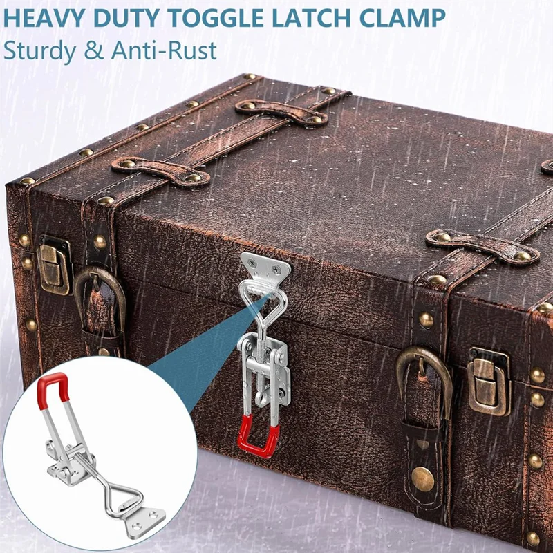 

ABAG Toggle Lock Clips 4 Pack, Adjustable Latch, Load Capacity Adjustable Latch, Deadbolt Clips Industrial Equipment