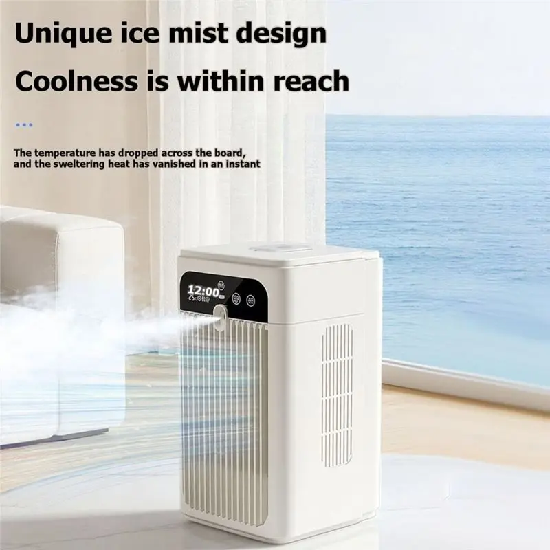 BAAO-Cooler Desktop Air Conditioning Fan Cooling Spray Intelligent Timing Small Fan Silent Household Outdoor Cooling Fan