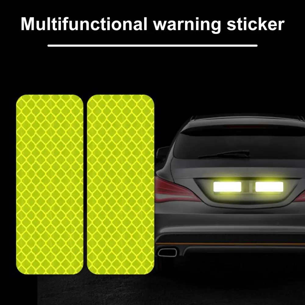 10Pcs Reflective Car Stickers Waterproof UV Resistant Self Adhesive Car Decals Night Visibility Cycling Reflective Stickers