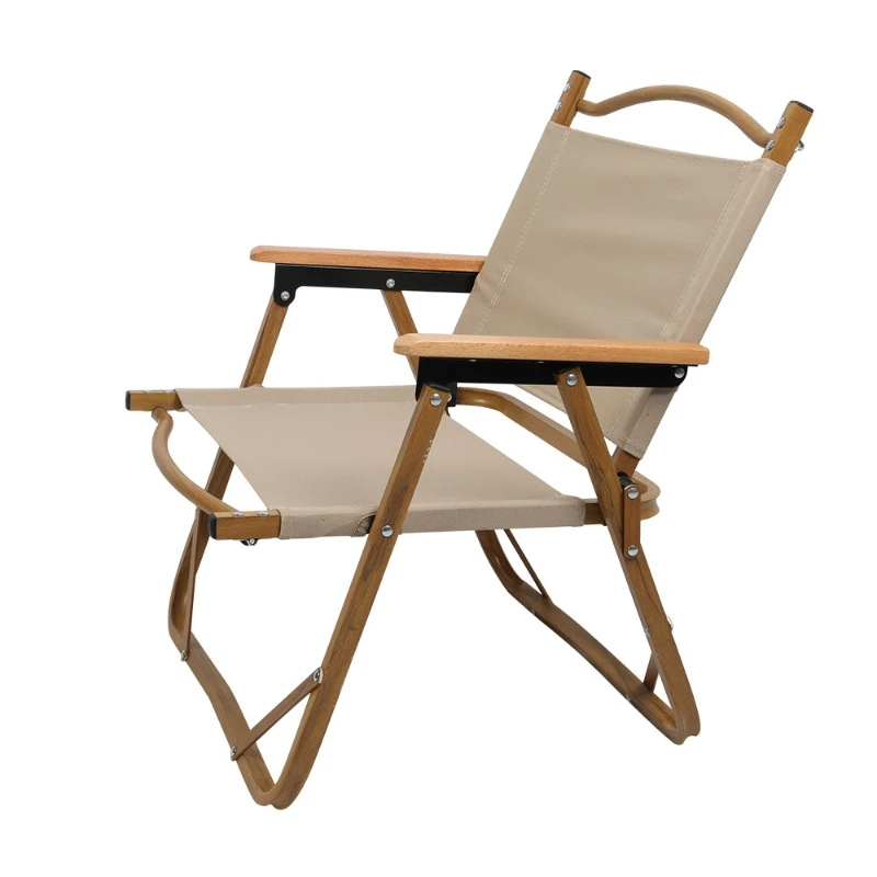

Imitation wood grain aluminum alloy folding chair, outdoor camping barbecue picnic fishing portable folding chair