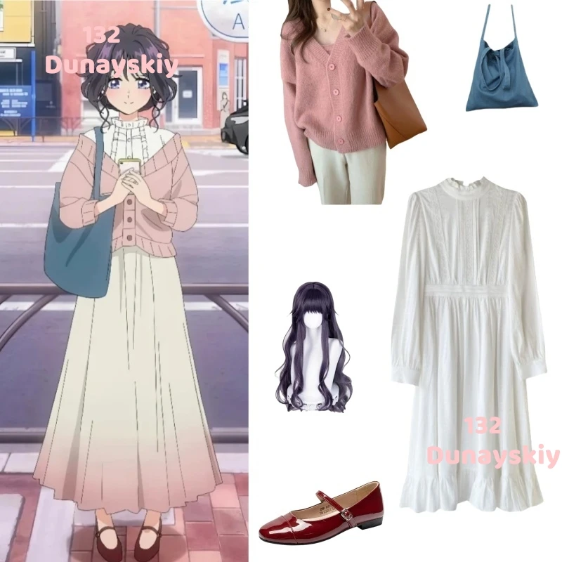 Waguri Kaoruko Cosplay Costume perruque uniforme-les fleurs parfumées avec dignité Anime Halloween carnaval Costume décontracté