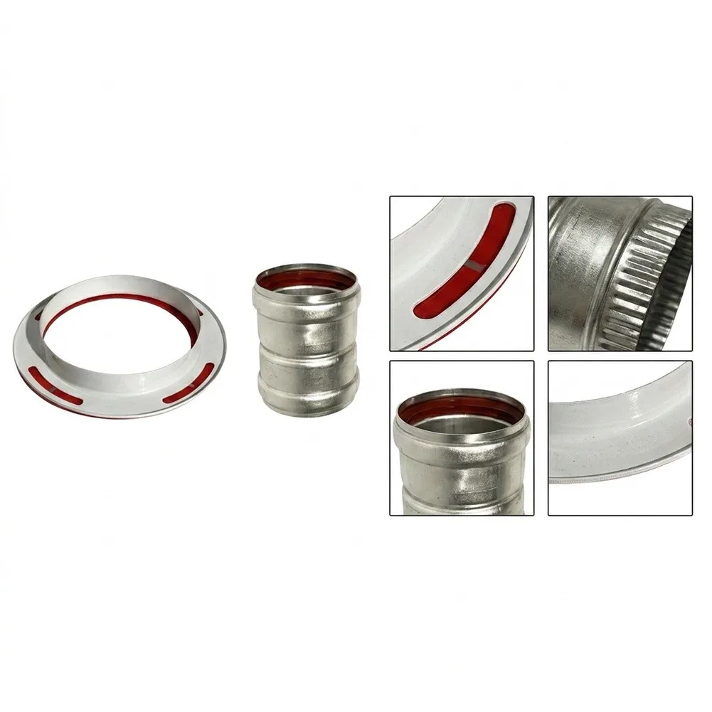 Chimney Extension Elbow for Wall-Mounted Boilers Cast Aluminum Construction with Enhanced Thermal Resistance Properties