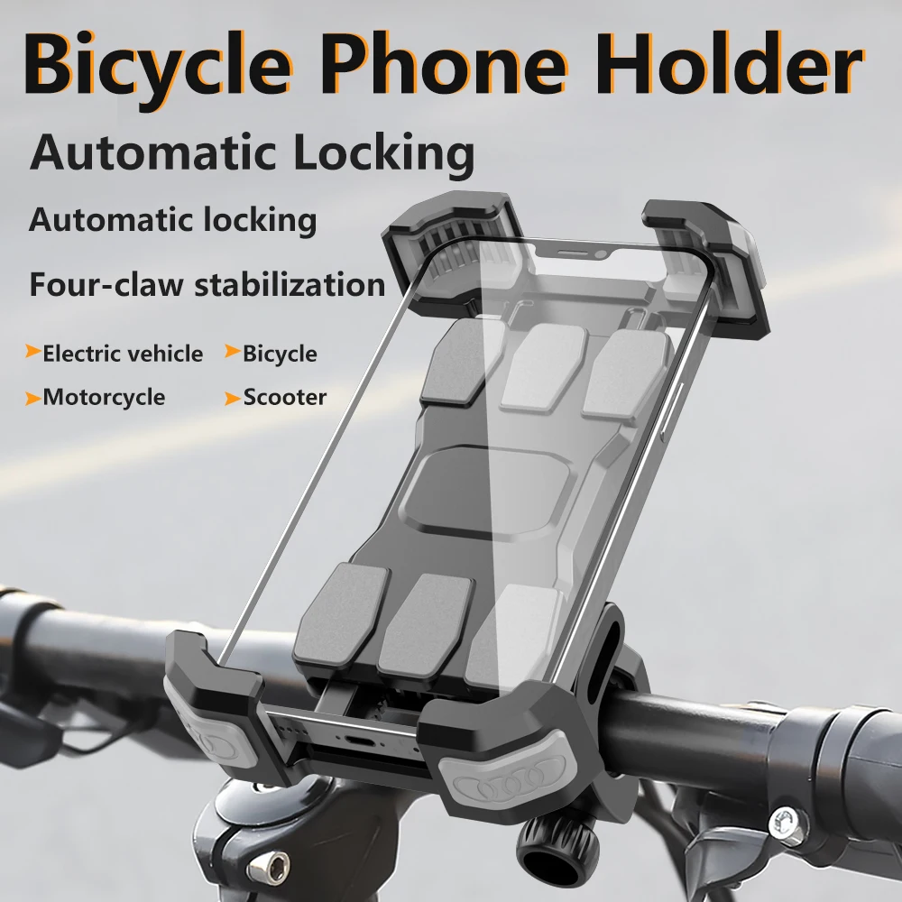 

2025 Quick Release Motorcycle Cell Phone Mount Mobile Phone Holder for Bicycle Motorbike Electromobile for Handlebar Back Mirror