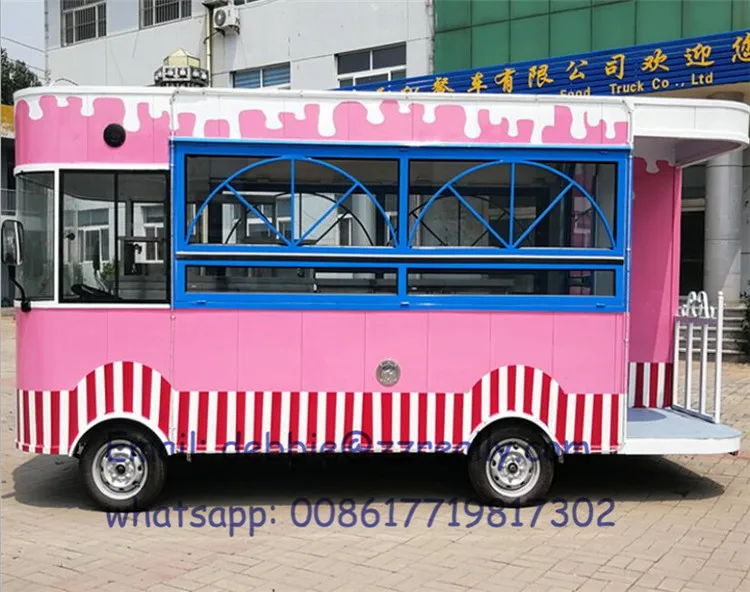 2020 New Arrival Mobile Food Vending Truck Food Conssion Trailer Mobile Food Truck With One Side Glass Selling Window