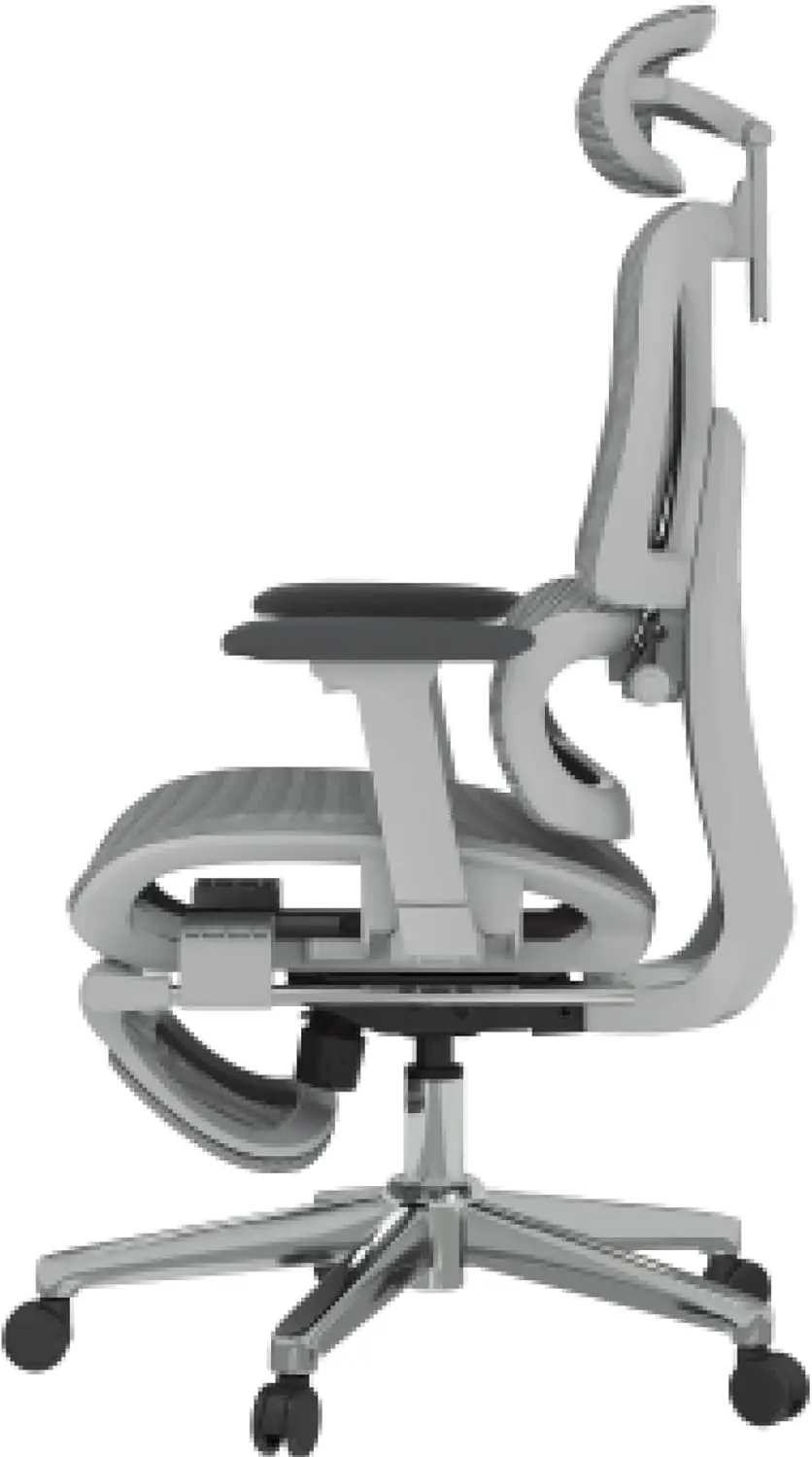 Office Chair with Footrest- Adjustable 3D Armrests, Dynamic Lumbar Support, Recline & Tilt Fun