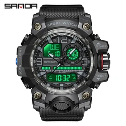 2022 Sanda Top Brand Sports Men's Watches Military Quartz Watch Man Waterproof Wristwatch For Men Clock Shock Relogios Masculino