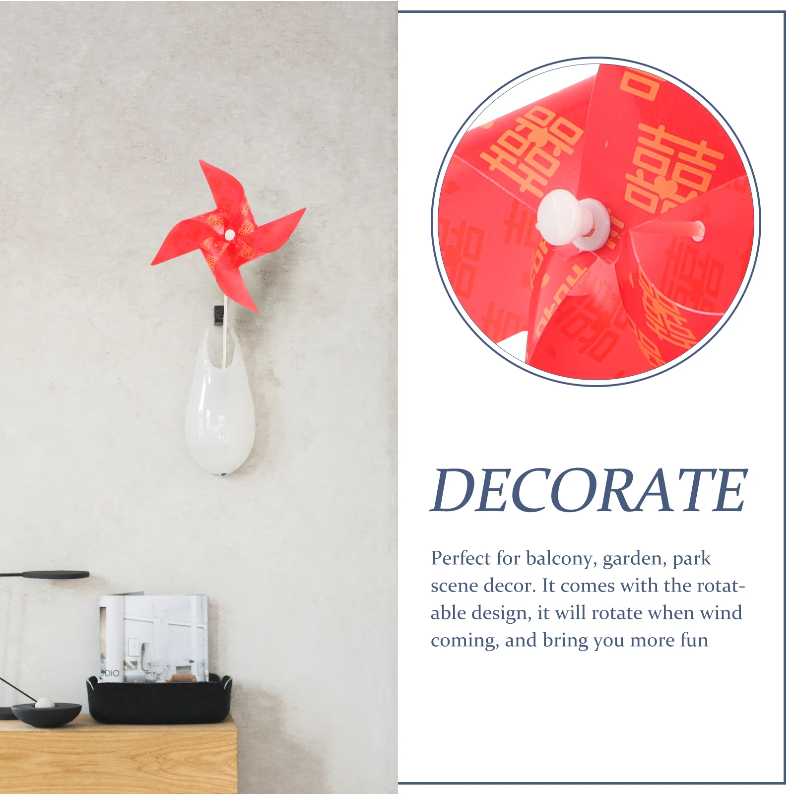 

10 Pcs Windmill String Decor Pinwheels Ornament Wedding Shiny Outdoor Decorational Plastic