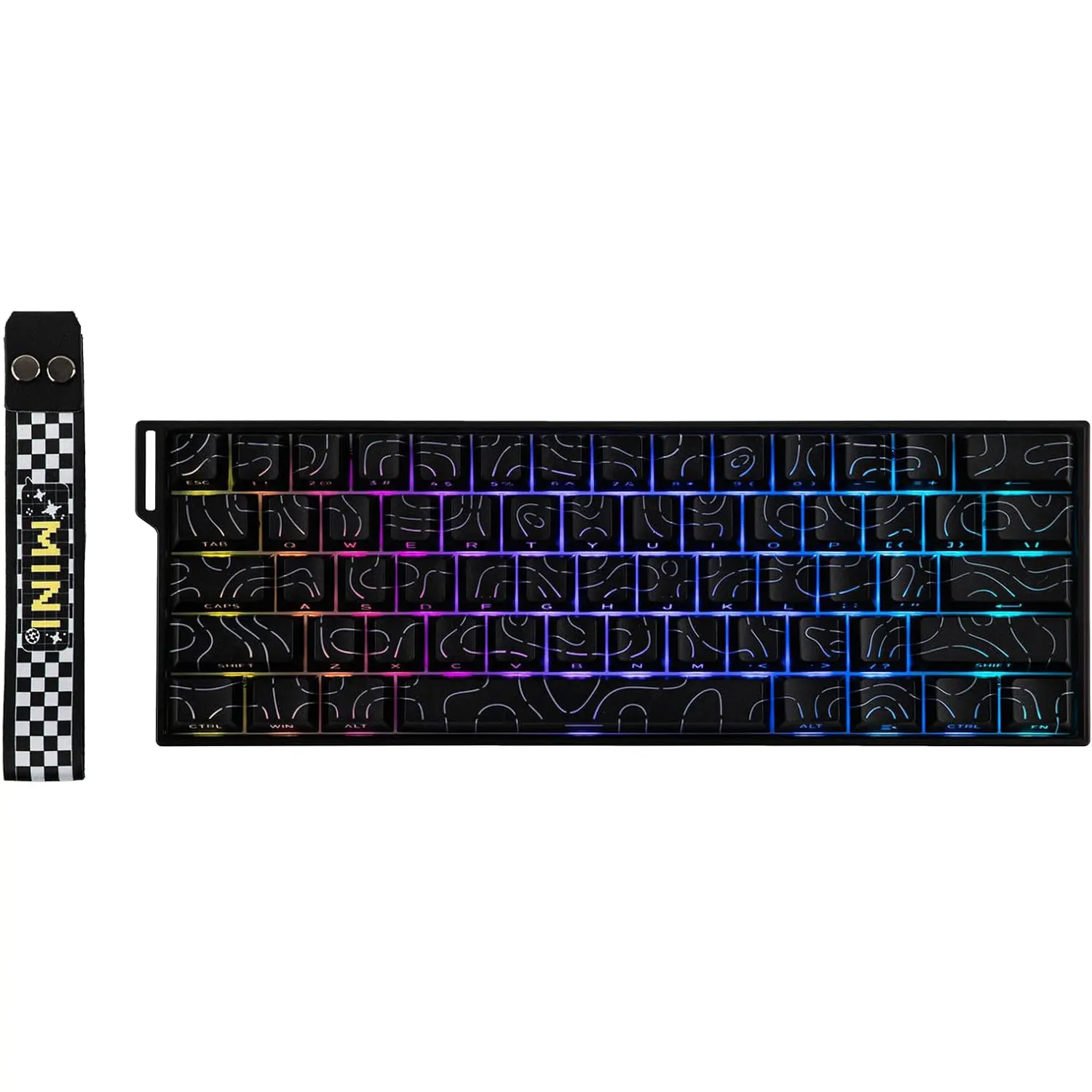 Klawiatura mechaniczna AULA Mini60 HE/Pro/Max 60% z przełącznikami magnetycznymi, RGB, trójtrybowa, bezprzewodowa, 8000Hz, 0.01mm RT, dla graczy PC, idealna na prezent. — 2