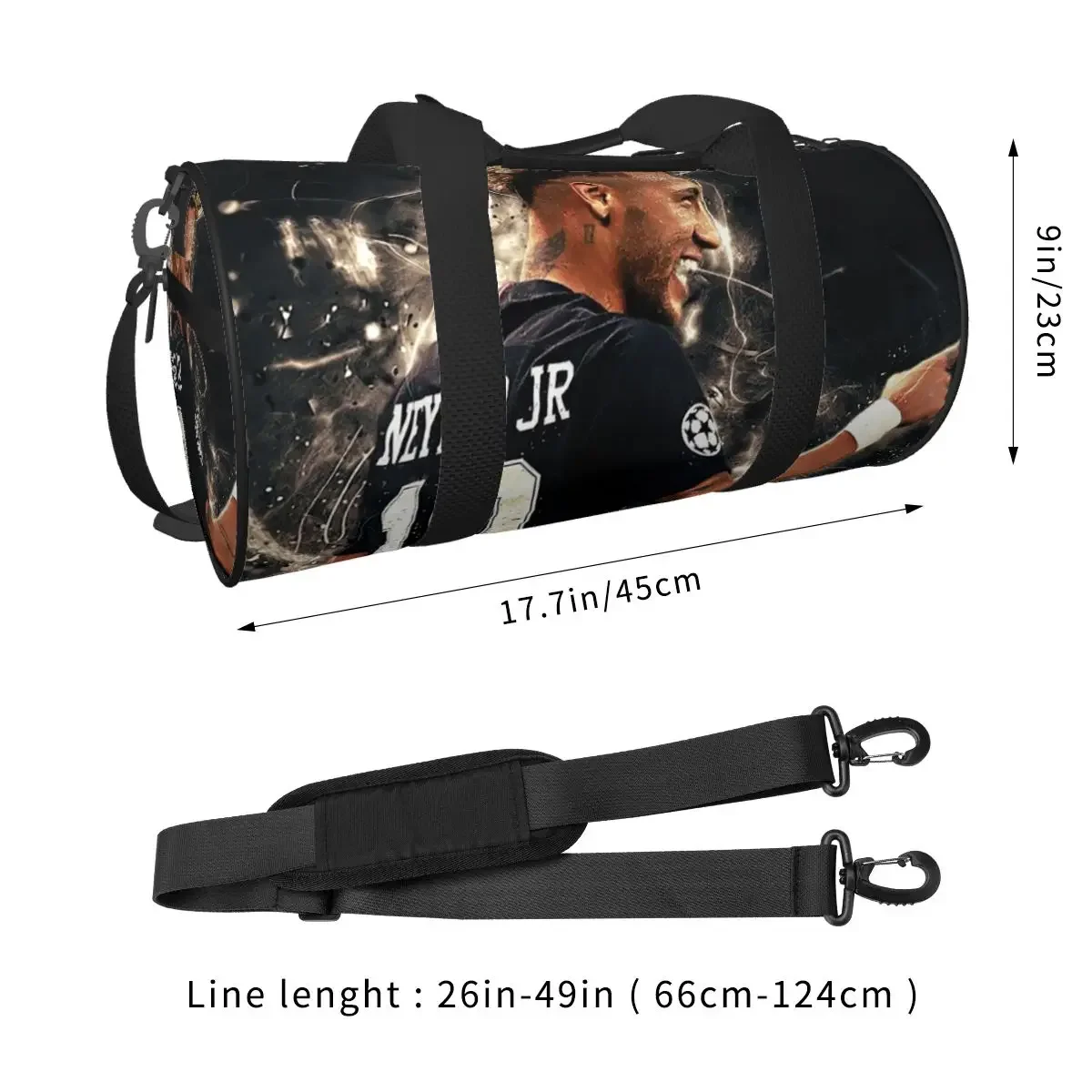 Neymar Art Large Duffle Gym Bag Waterproof Duffle Travel Bags Handbags Fitness bag 6