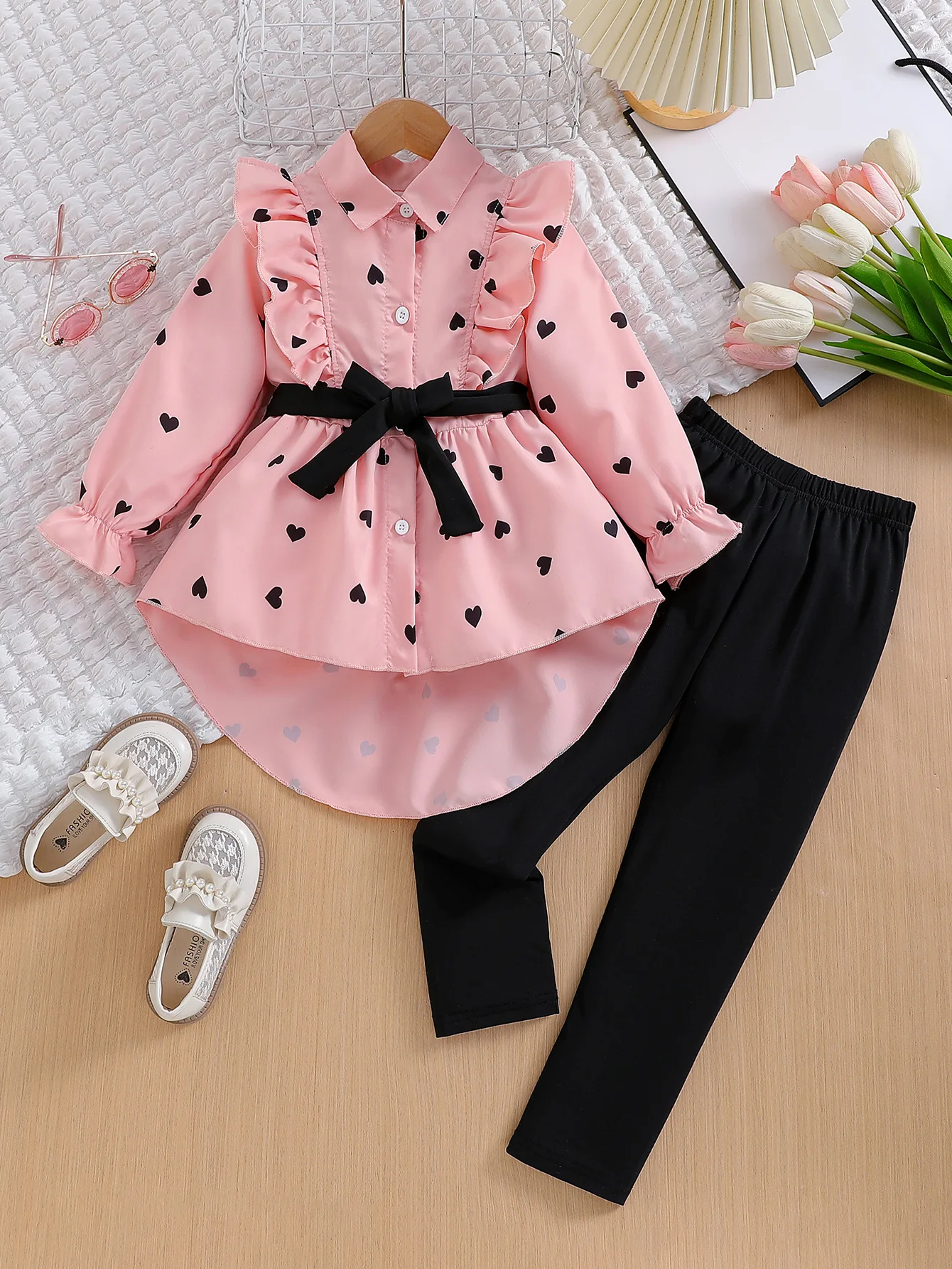 1 2 3 4 5 6 7 8 Jahre Frühling Herbst Mädchen Kleidungssets Neue Mode Hemd + Hose 2-teilige Mädchenanzüge Geburtstagsgeschenk Kinderkleidung – Detail 5