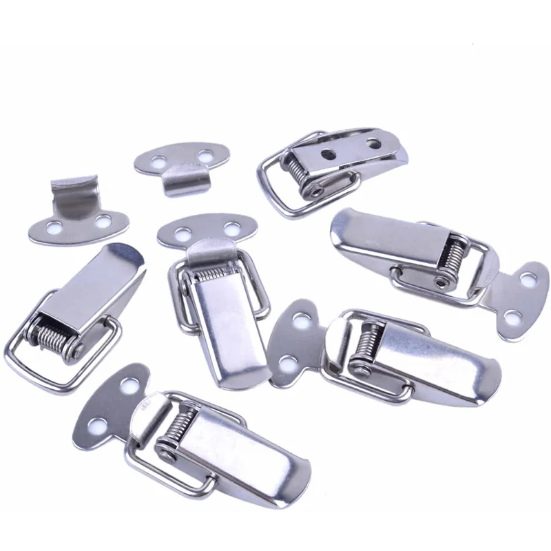 6PCS Heavy Duty Spring Toggle Latches Zinc-Plated Steel Tension Lock Clasp for Tool Boxes, Cabinets, Flight Cases