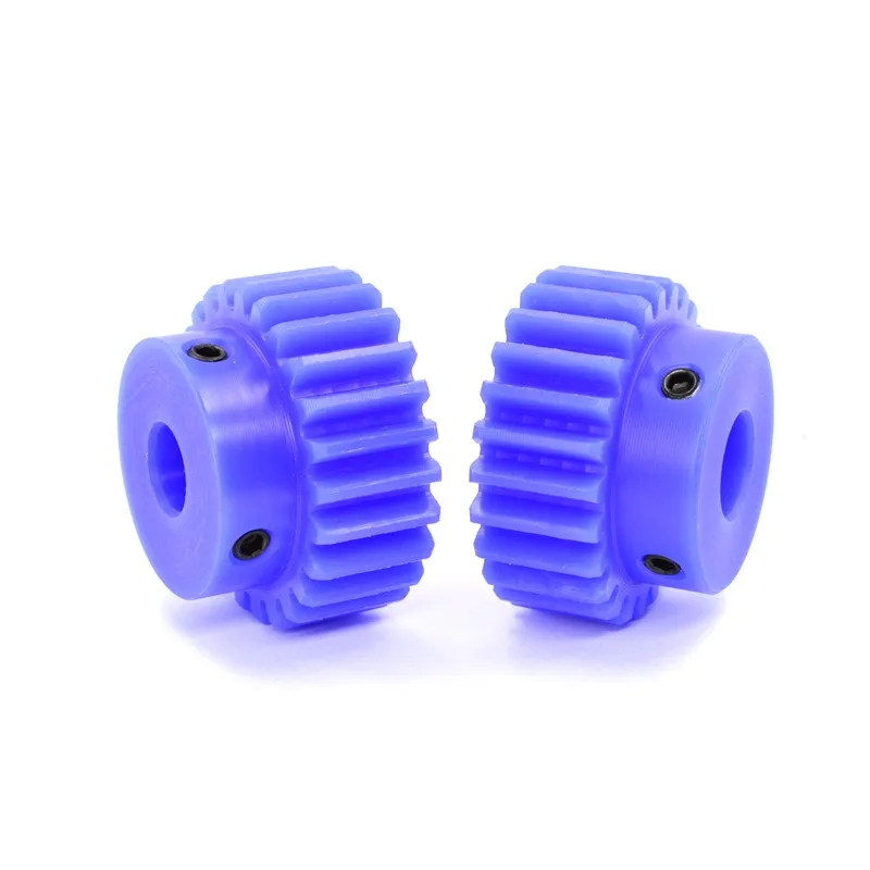 1PCS 1.5 Module Nylon Spur Gear 12/13/14/15/16/17/18/19/20/21/22/23/24/25/26/27 Teeth Blue Plastic Gear for Industrial Drive