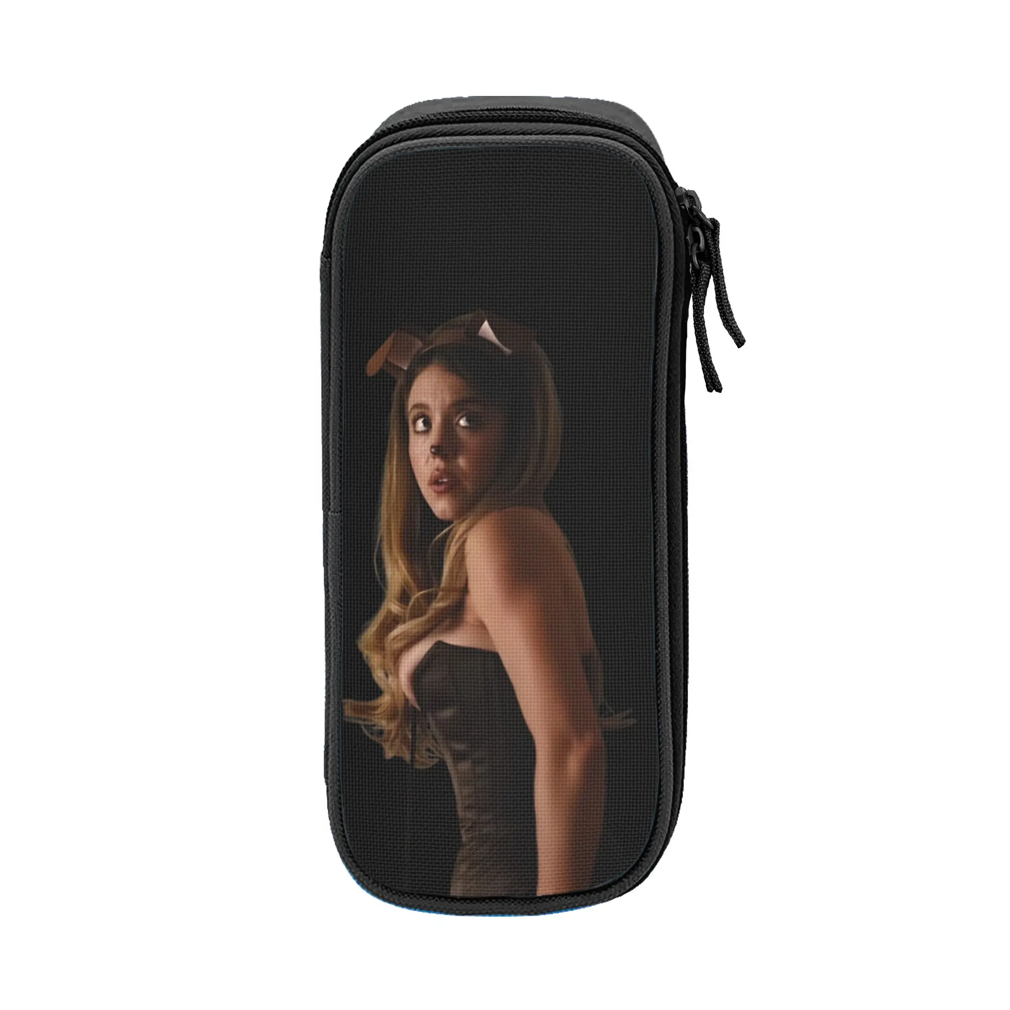 Sydney Sweeney Bunny Ears Euphorias 3 cassie Merch Pen Box, trousse à crayons de grande capacité, fournitures de bureau, papeterie, cadeau d'anniversaire