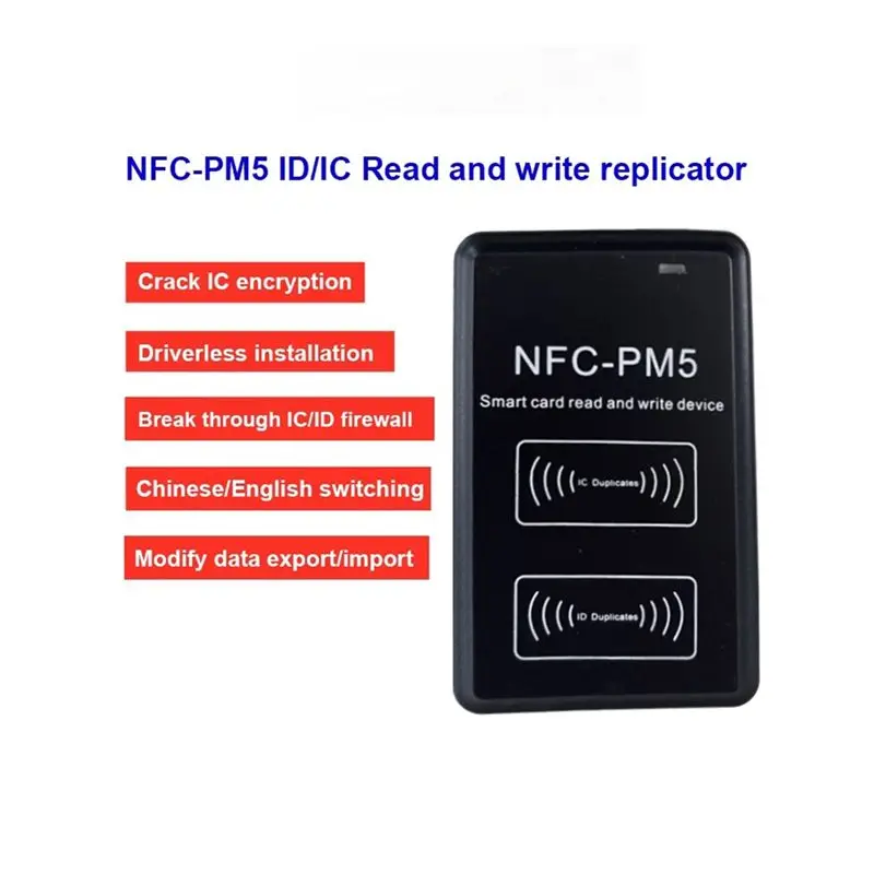 !【Top Deals】IC/ID Reader Writer Encryption Decoding Duplicator 125Khz 13.56Mhz Frequency Copier RFID Card Reader