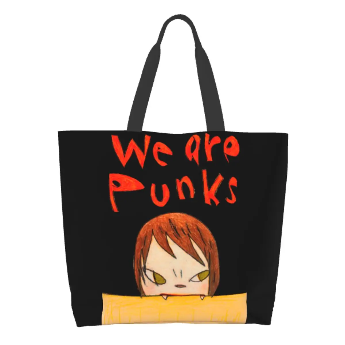 Yoshitomo Nara Zombie We Are Punks Women Shoulder Bag 40X50cm tote bag Shopping Convenient Travel Book Handbag Custom Logo