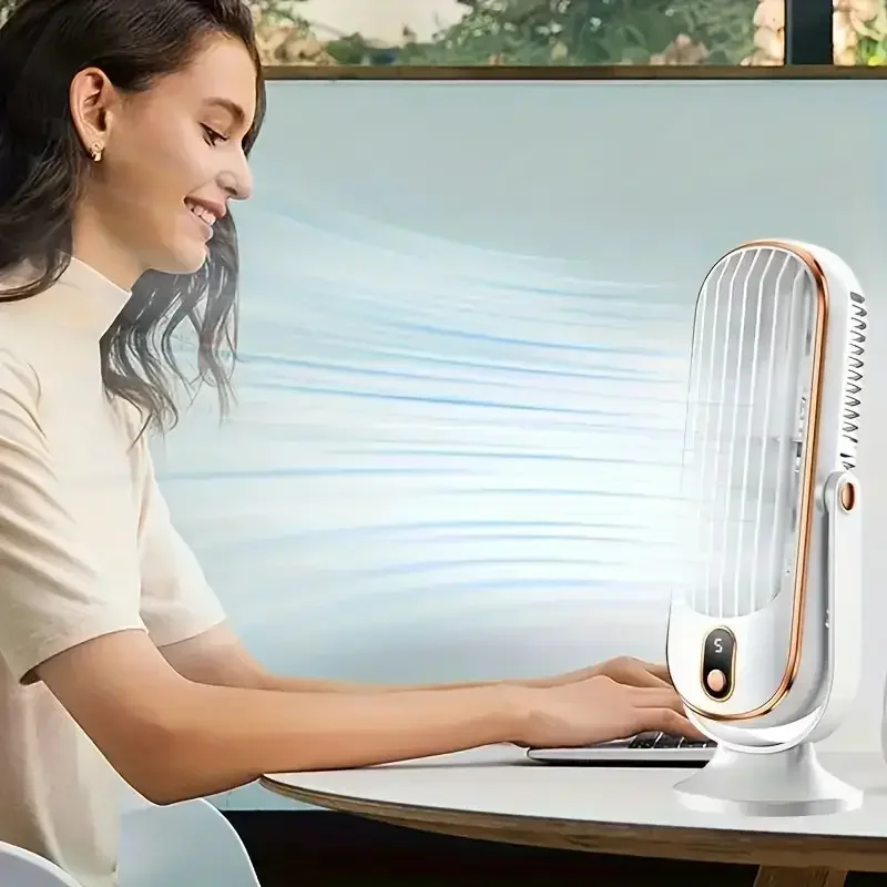 

Desktop portable fan USB rechargeable car home brushless motor small fan shake head fan