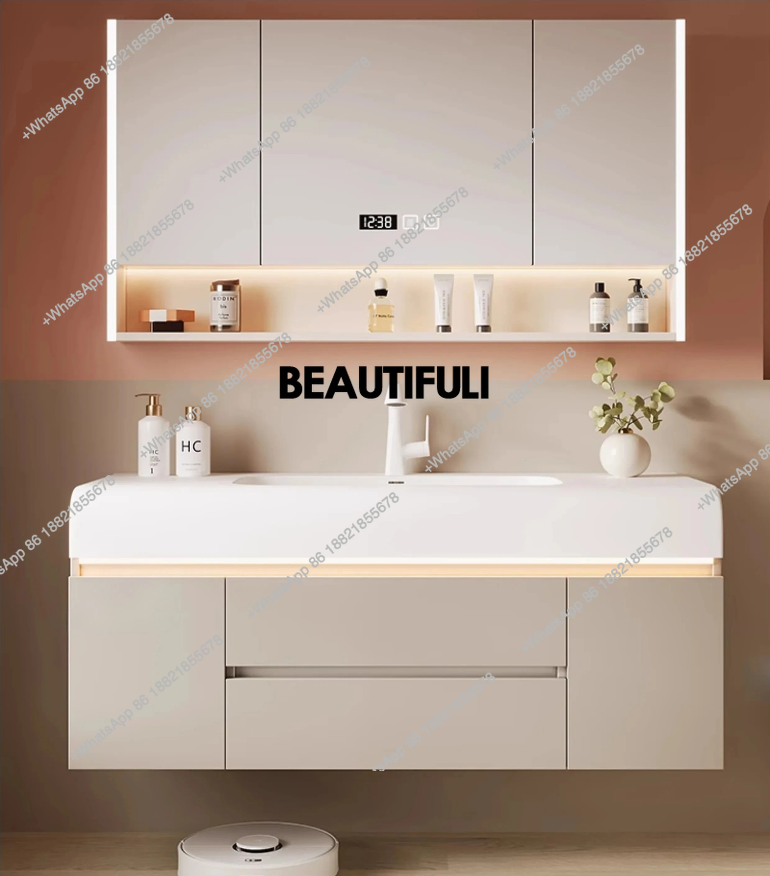 

Шкафы для унитаза с умывальником, винтажные керамические зеркала для хранения, шкафы для макияжа, туалетный столик Muebles Para El Hogar Mad Начальная мебель