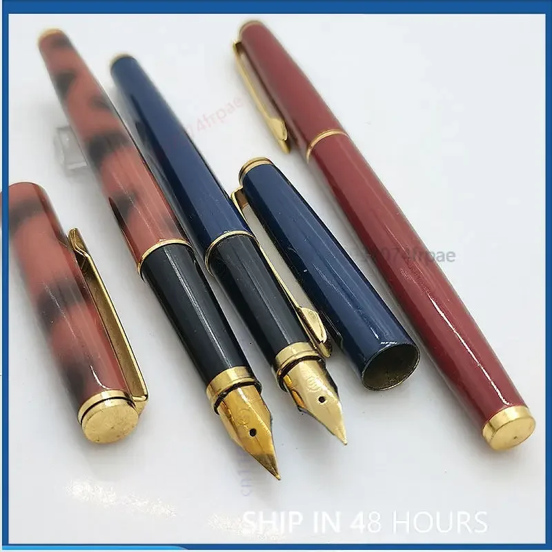 Vintage Old Stock For Hero 50 Large Nib Fountain Pen Squeeze Ink Filling For Adult Daily Calligraphy Writing Practice（4pcs）