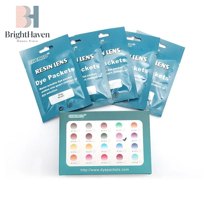 Polvos para Teñir Lentes Ópticas, Resina para Colorear Lentes, Paquetes de Tinte, Lentes Ópticas con Prescripción Médica B.H