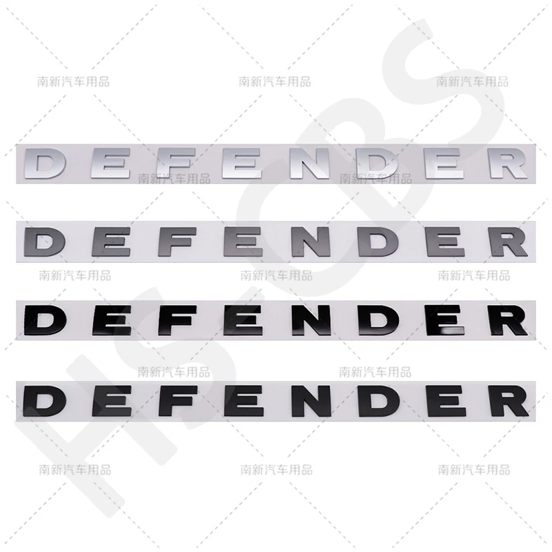 Image of Old Style 3D ABS Defender Auto Frontmotorhaube Abzeichen Defender Buchstaben Wort Logo Emblem Aufkleber Auto Zubehör