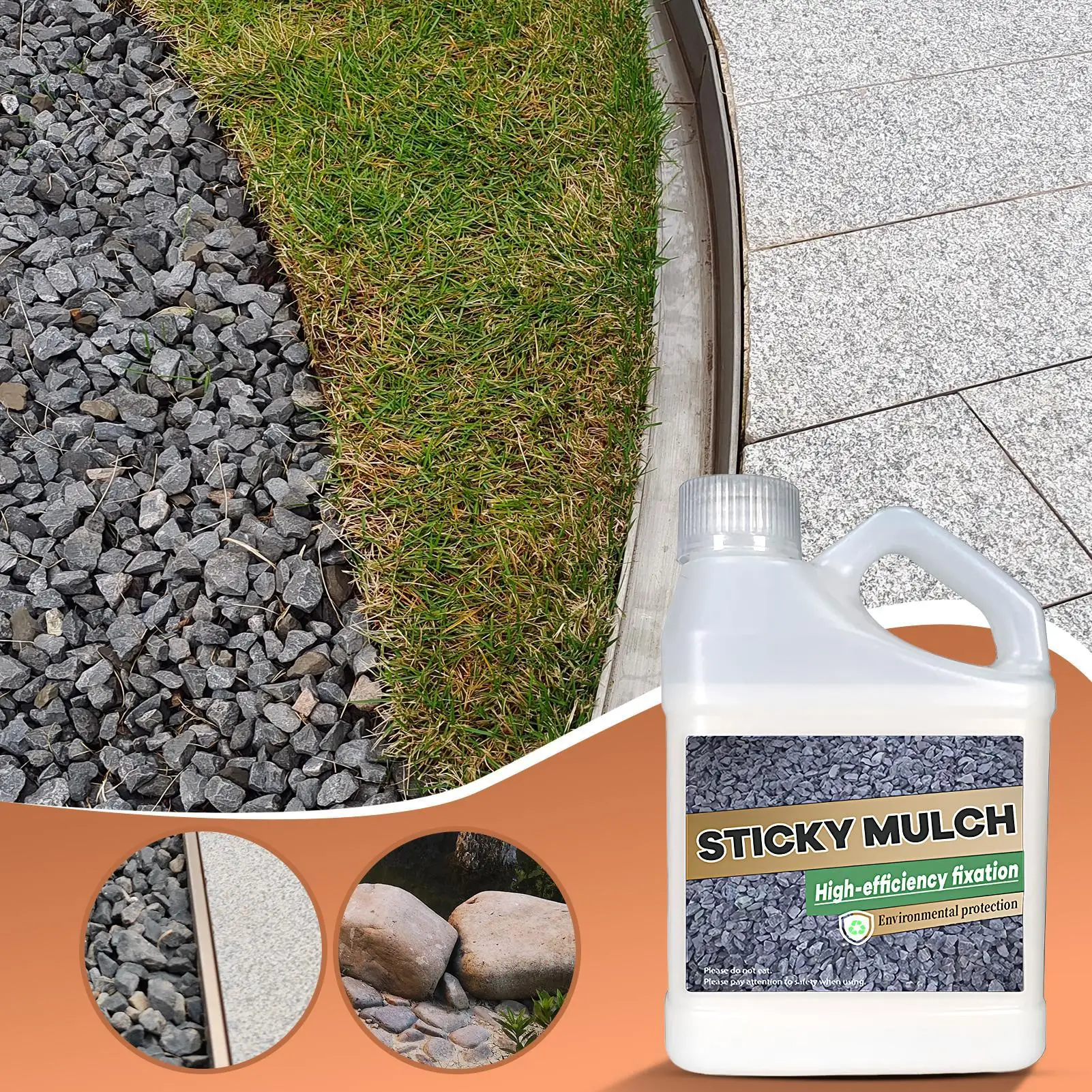 new Outdoor Landscape Glue 500g Mulch Flooring Adhesive Transparent Sticky Rock Glue For Outdoor Construction Garden Driveway