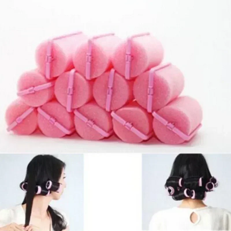 12pcs/Set Soft Sponge Foam Cushion Hair Rollers Curlers Salon Barber DIY Hair Curlers Rollers Hairdressing Tool Kit DIY Home 2cm